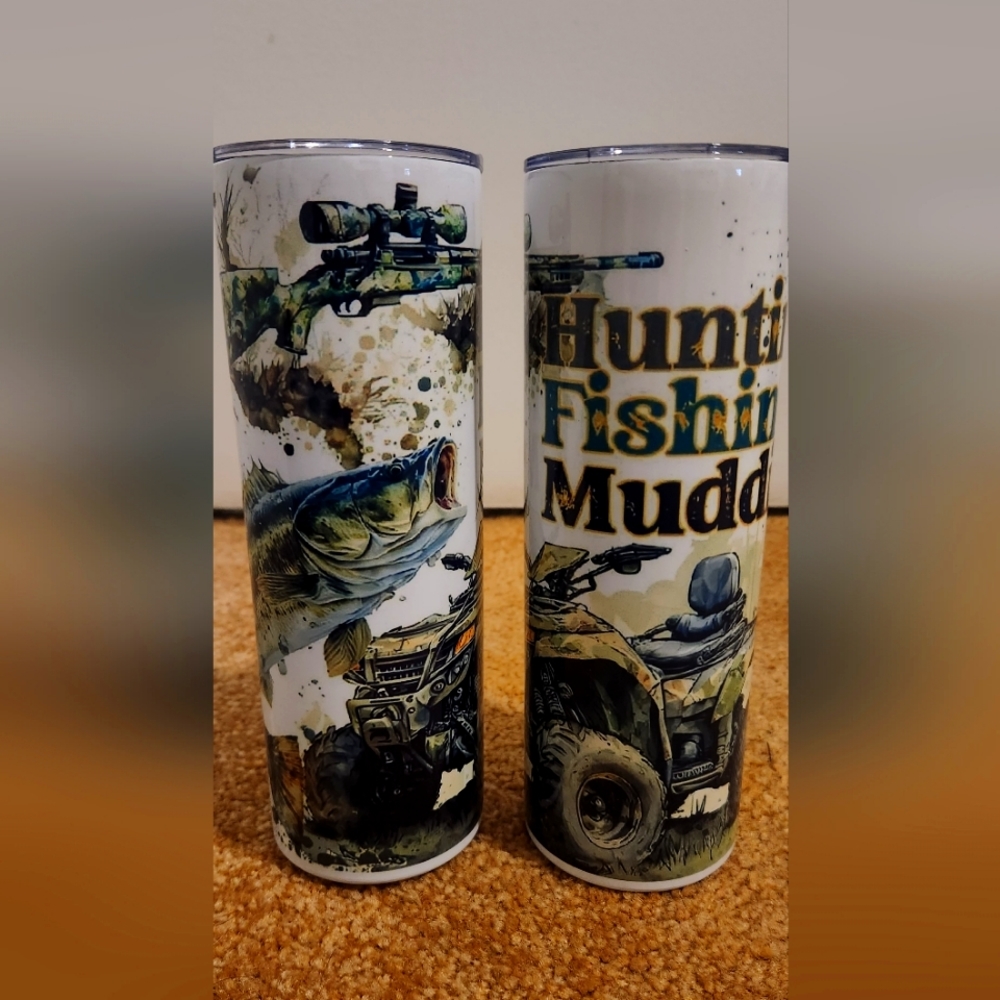 Hunting, fishing, mudding 20oz tumbler